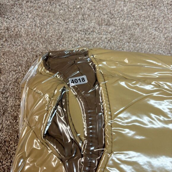 Vintage Golden Fleece Quilted Puffer Vest Jacket Men Large Brown/Tan Made In USA - Picture 13 of 13